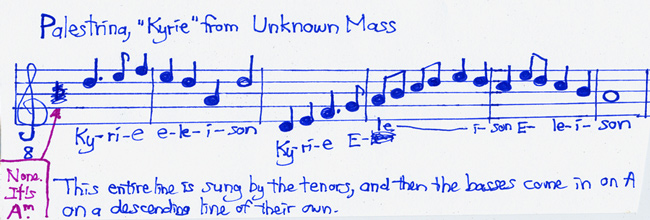 Unknown Kyrie by Palestrina