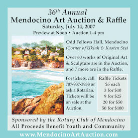 Magazine Ad for Mendocino Art Auction
