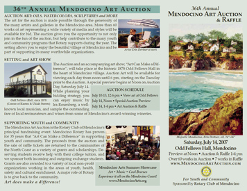 Brochure for Mendocino Rotary Art Auction (Front)