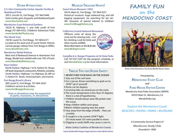 Family Fun Brochure for Mendocino Study Club (Front)